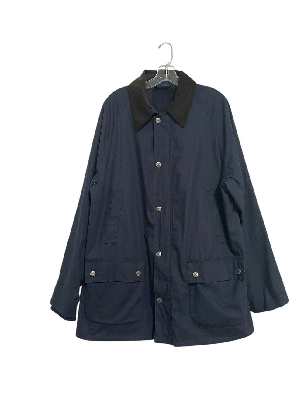 Biltmore Mens Blue Waxed Cotton Jacket Plaid Lined Size XL